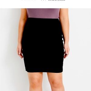 NWT Black Bengaline High Rise Pencil Skirt Sz XL